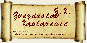 Zvezdoslav Kaplarević vizit kartica